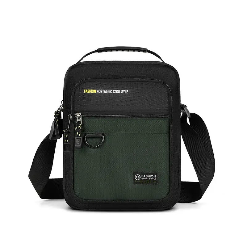 Men's Green Crossbody Bag with Phone Pocket - Image 2