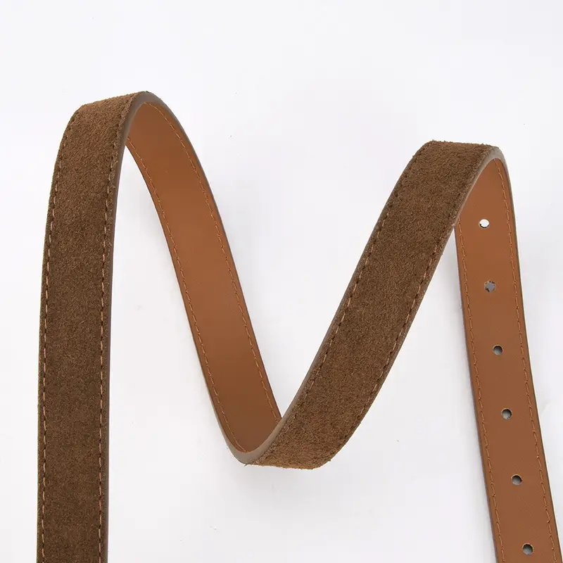 Black Vintage Frosted Leather Belt for Women - Image 13