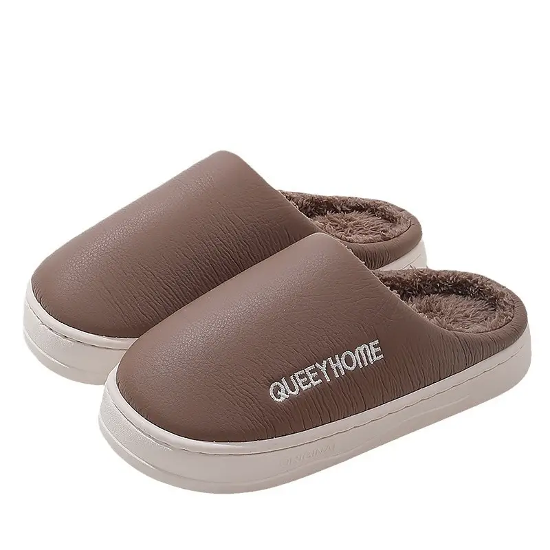 Warm Fleece Lined Elderly Slippers White Winter 2025 - Image 9