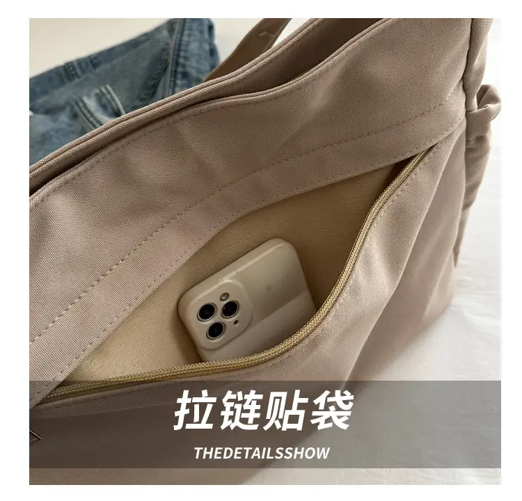 Men Korean Style Messenger Bag Large Capacity Grey — feature 5