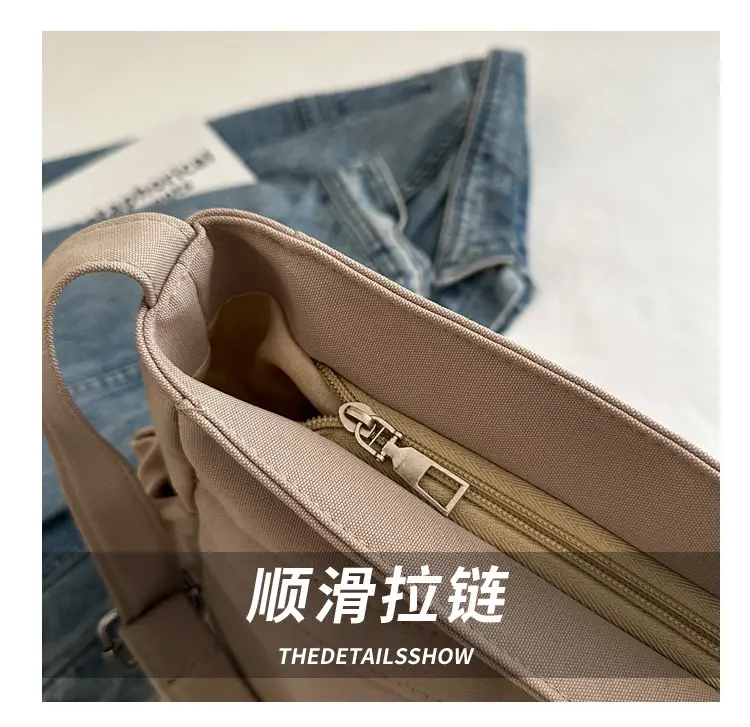 Men Korean Style Messenger Bag Large Capacity Grey — feature 6