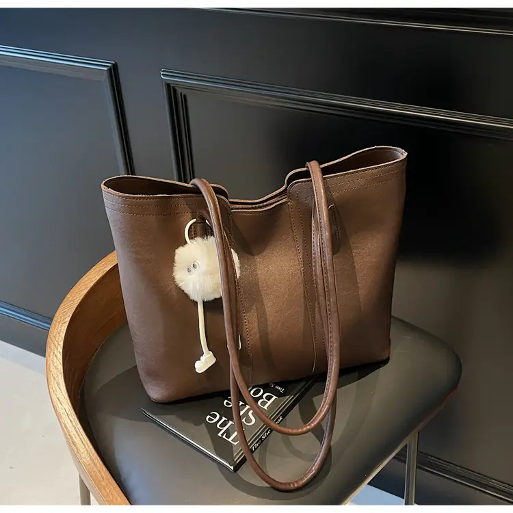 Black Large Capacity Women's Shoulder Tote Bag — feature 18
