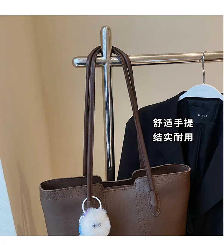 Black Large Capacity Women's Shoulder Tote Bag — feature 4