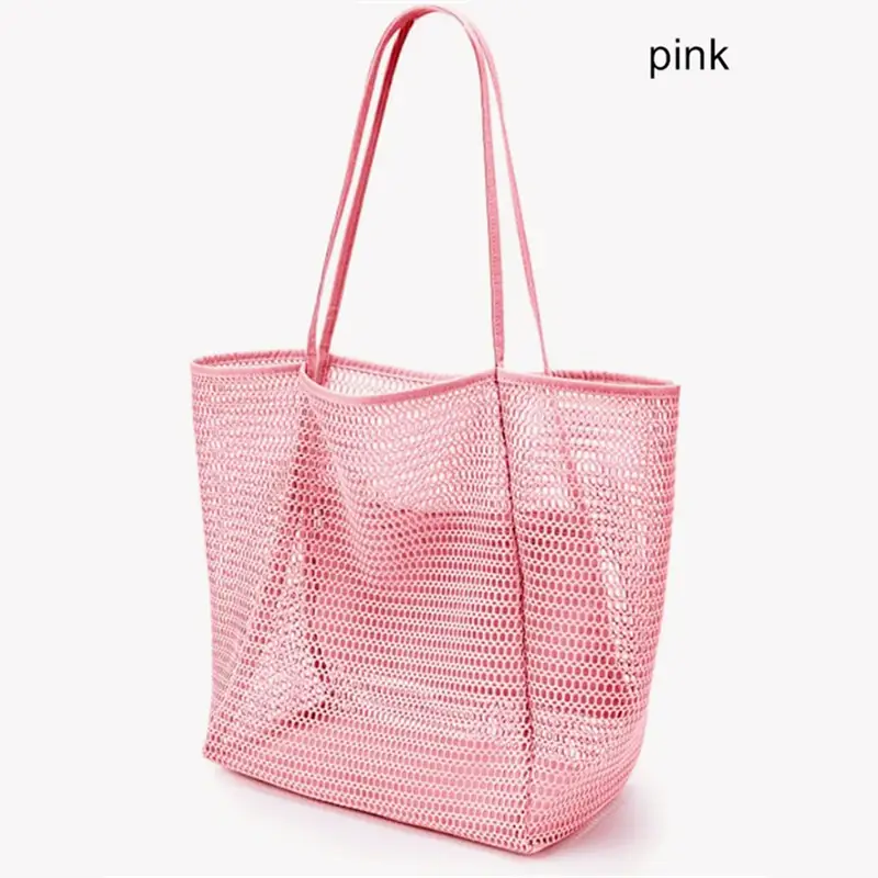 Foldable Mesh Beach Bag Large Capacity Travel Tote - Image 4