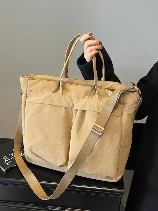 Women's Large Capacity Tan Crossbody Bag 2024 - Image 8