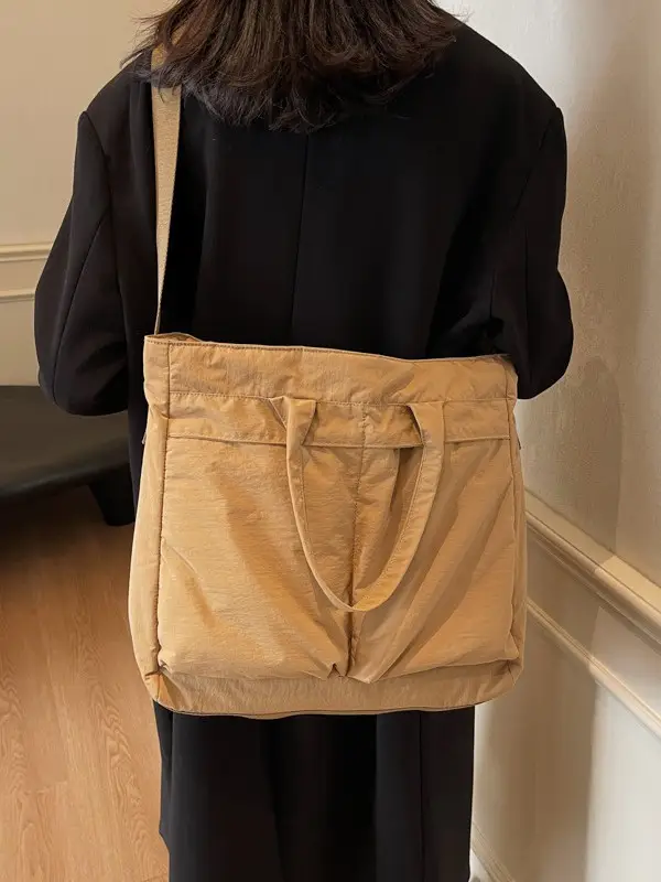 Women's Large Capacity Tan Crossbody Bag 2024 - Image 9