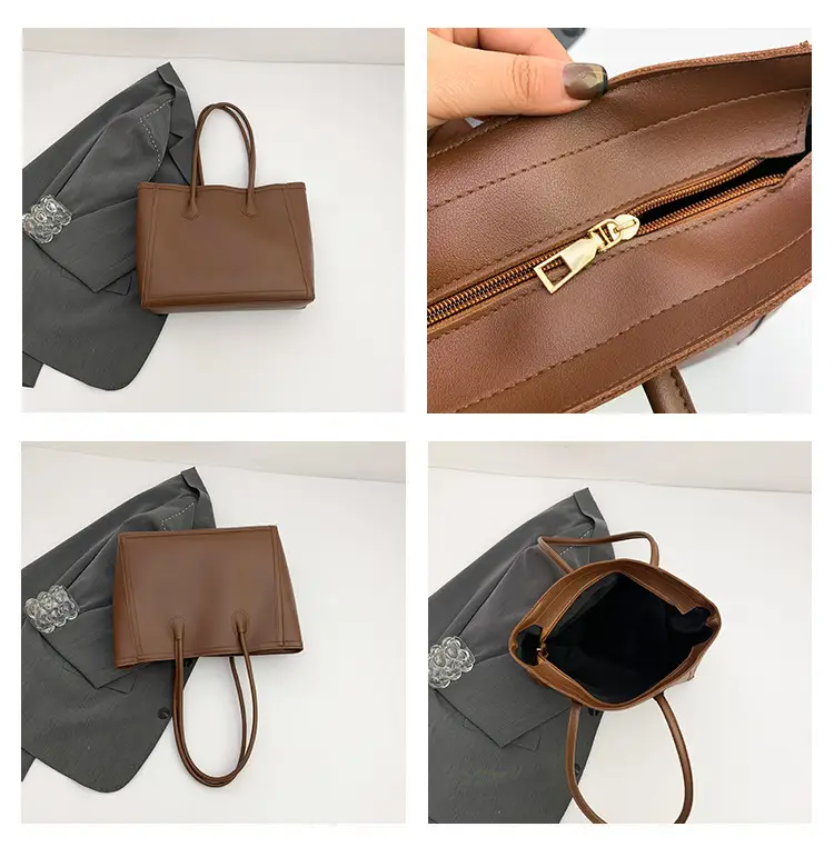 Large Capacity Korean Style Women's Brown Tote Bag β feature 10
