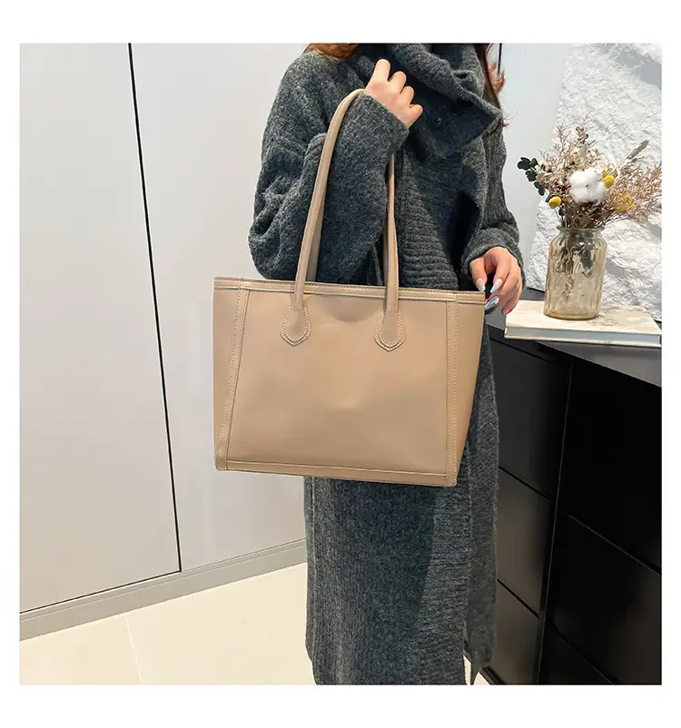 Large Capacity Korean Style Women's Brown Tote Bag β feature 11