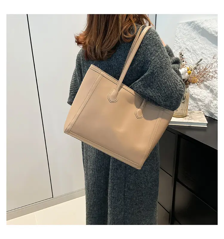 Large Capacity Korean Style Women's Brown Tote Bag β feature 12