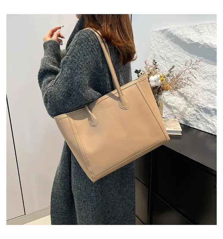 Large Capacity Korean Style Women's Brown Tote Bag β feature 13