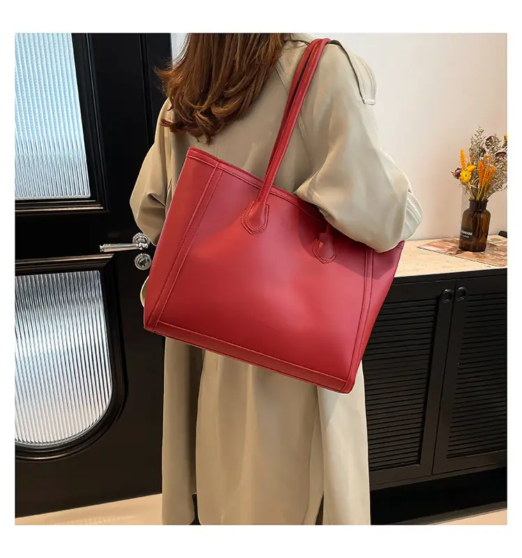 Large Capacity Korean Style Women's Brown Tote Bag β feature 18