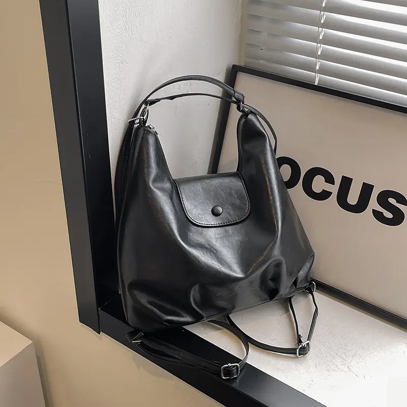 Women's Korean Style Shoulder Bag Large Capacity Brown - Image 3