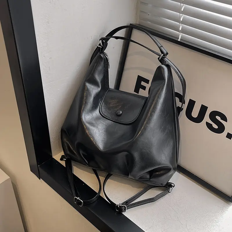 Women's Korean Style Shoulder Bag Large Capacity Brown - Image 4