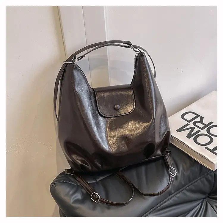 Women's Korean Style Shoulder Bag Large Capacity Brown — feature 17