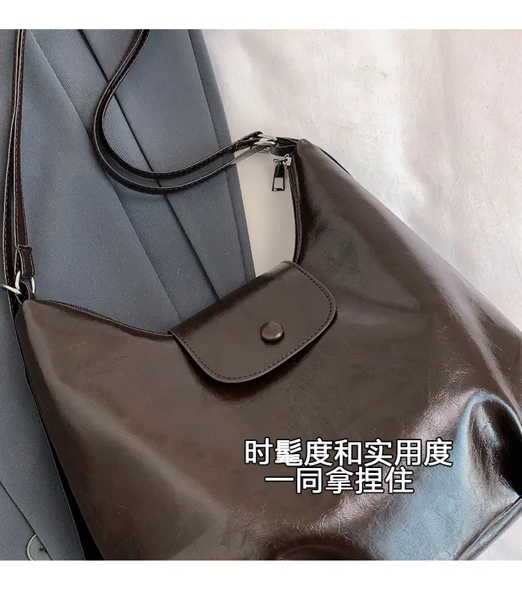 Women's Korean Style Shoulder Bag Large Capacity Brown — feature 4