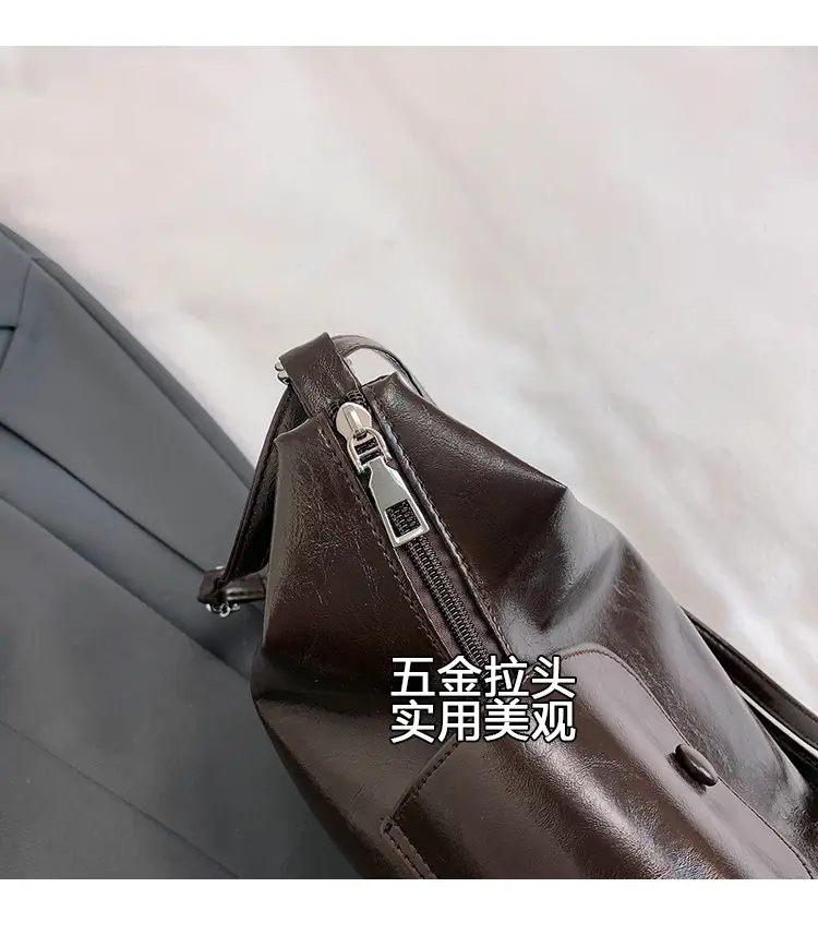 Women's Korean Style Shoulder Bag Large Capacity Brown — feature 5