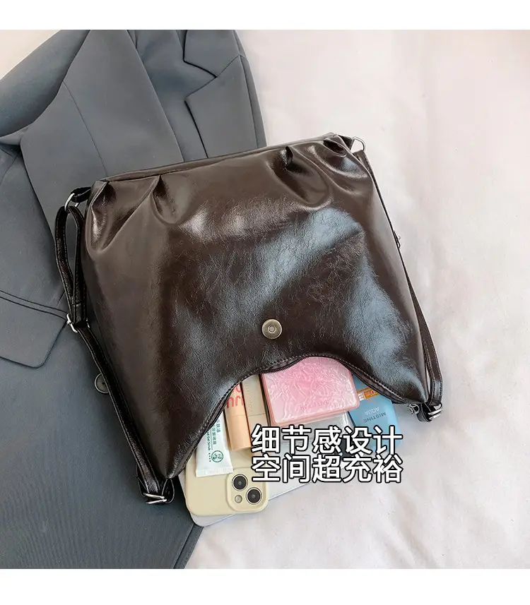 Women's Korean Style Shoulder Bag Large Capacity Brown — feature 6