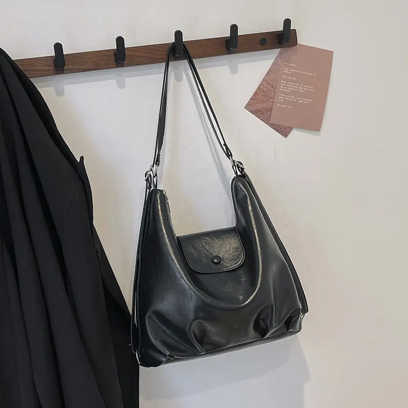 Women's Korean Style Shoulder Bag Large Capacity Brown - Image 2