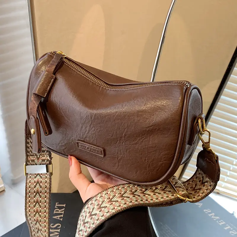 2024 Small Messenger Bag Women Brown Black White - Image 6