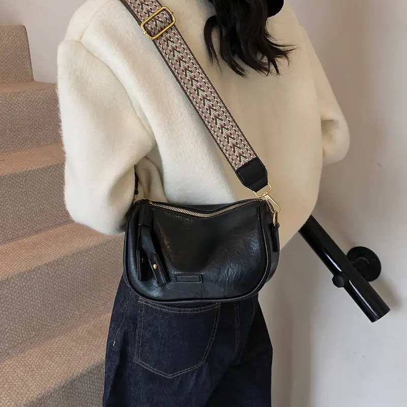 2024 Small Messenger Bag Women Brown Black White - Image 8