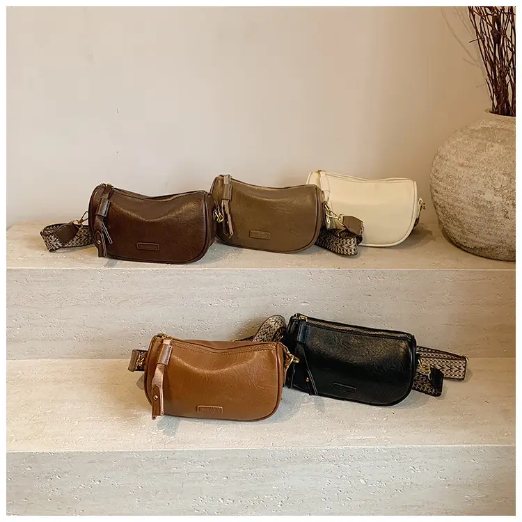 2024 Small Messenger Bag Women Brown Black White — feature 10
