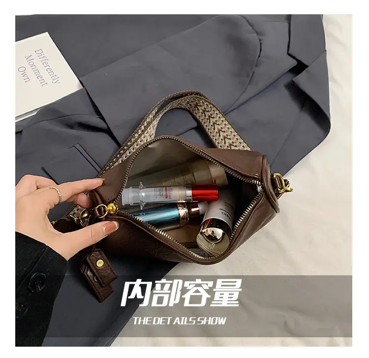 2024 Small Messenger Bag Women Brown Black White — feature 11