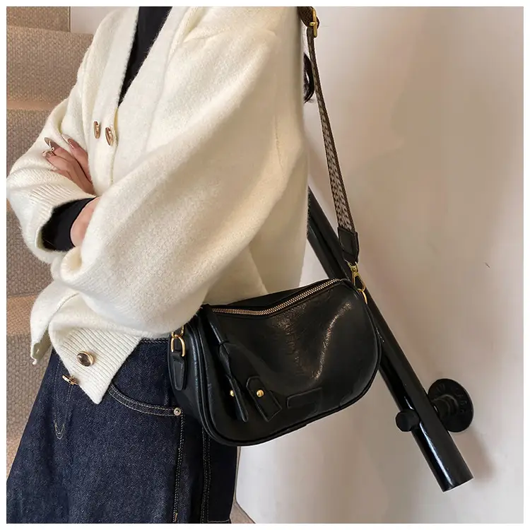 2024 Small Messenger Bag Women Brown Black White — feature 15