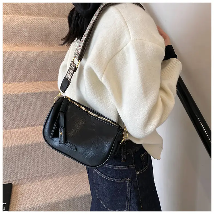 2024 Small Messenger Bag Women Brown Black White — feature 16