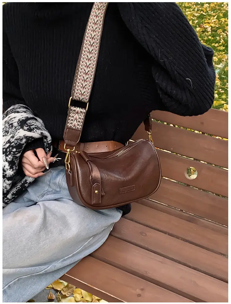 2024 Small Messenger Bag Women Brown Black White — feature 24