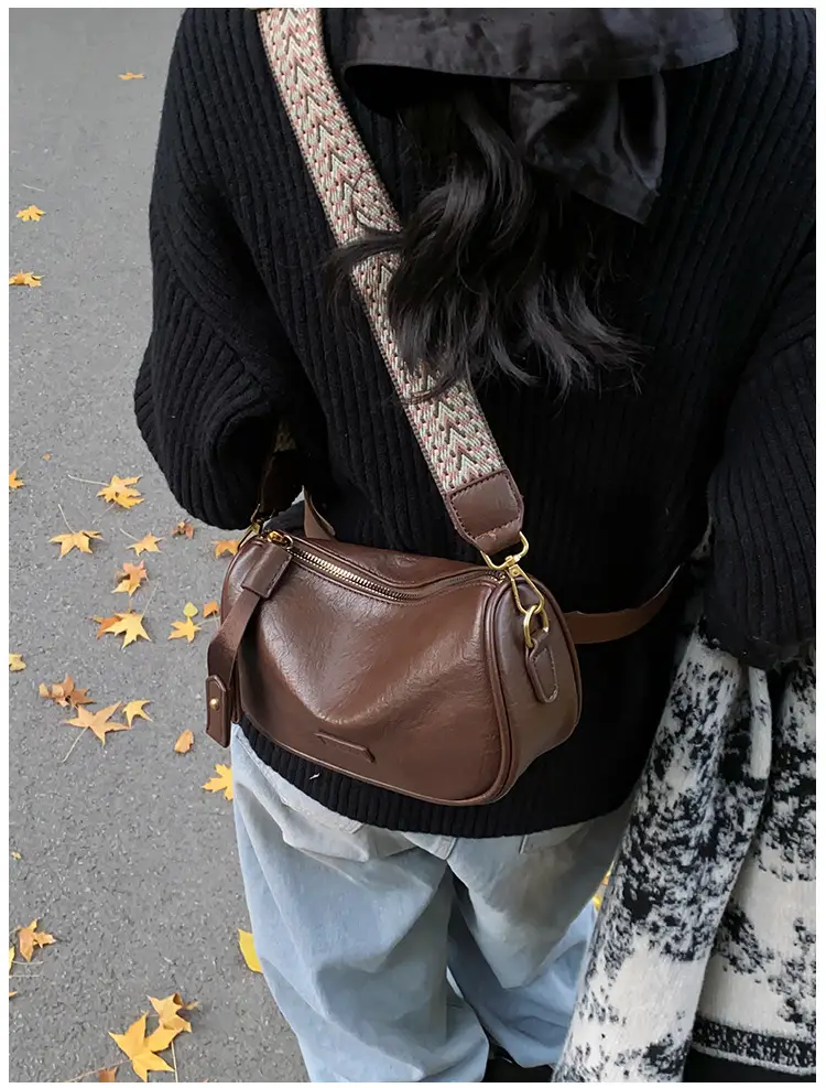 2024 Small Messenger Bag Women Brown Black White — feature 25