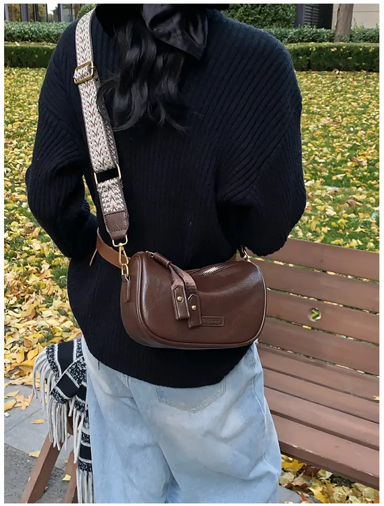 2024 Small Messenger Bag Women Brown Black White — feature 27