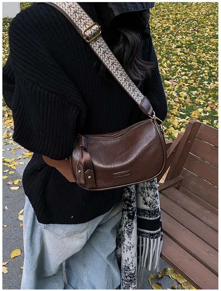 2024 Small Messenger Bag Women Brown Black White — feature 28