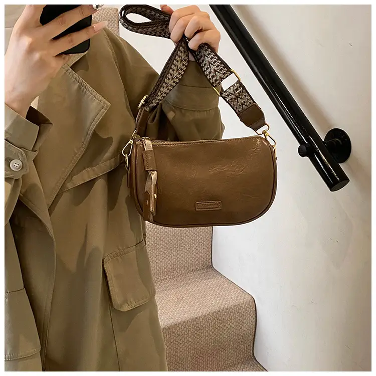 2024 Small Messenger Bag Women Brown Black White — feature 29