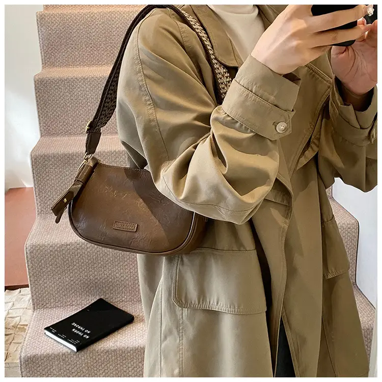 2024 Small Messenger Bag Women Brown Black White — feature 30
