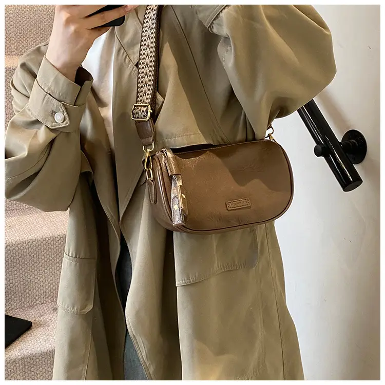 2024 Small Messenger Bag Women Brown Black White — feature 31