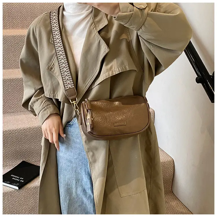 2024 Small Messenger Bag Women Brown Black White — feature 32