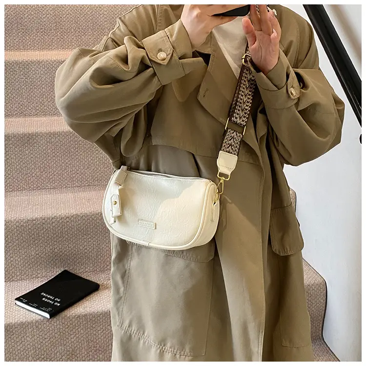 2024 Small Messenger Bag Women Brown Black White — feature 36