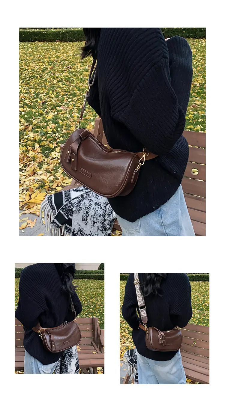 2024 Small Messenger Bag Women Brown Black White — feature 5