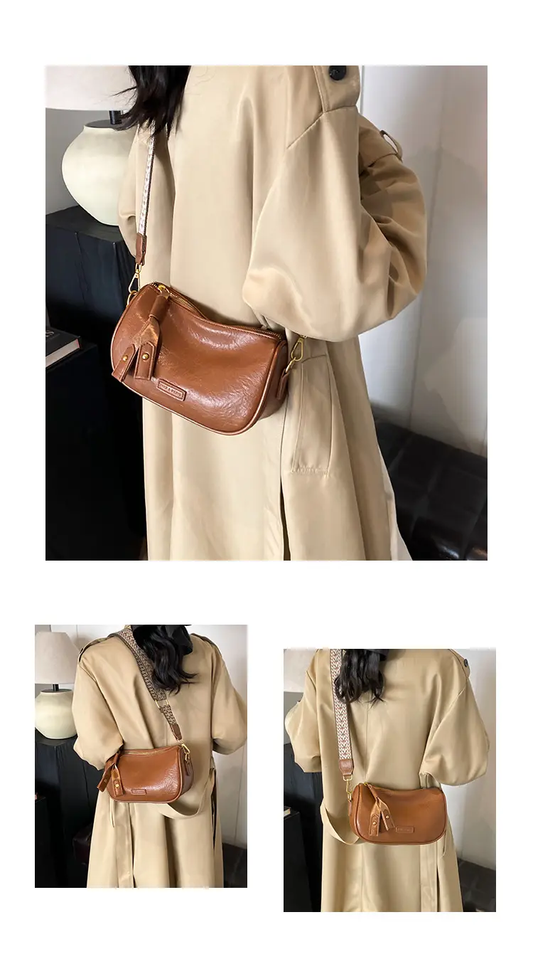 2024 Small Messenger Bag Women Brown Black White — feature 6