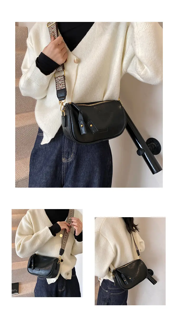 2024 Small Messenger Bag Women Brown Black White — feature 7
