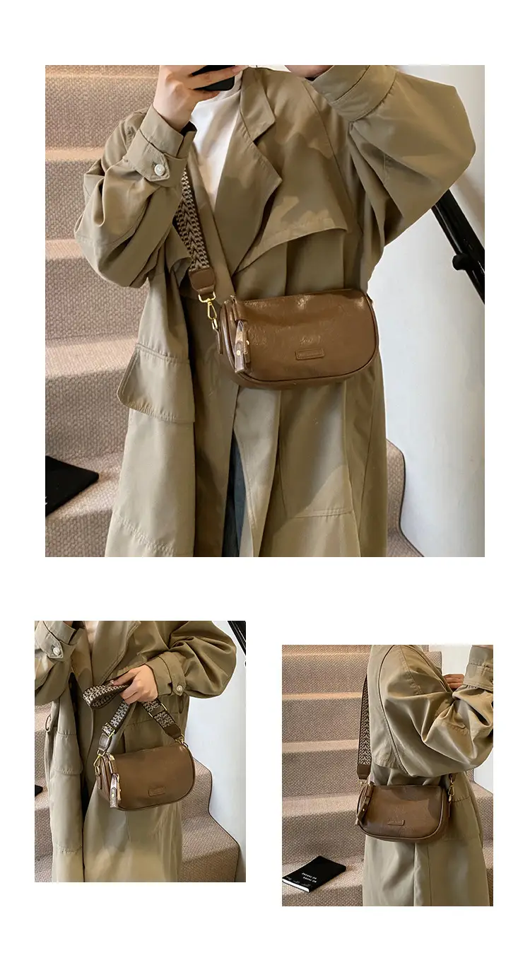 2024 Small Messenger Bag Women Brown Black White — feature 9