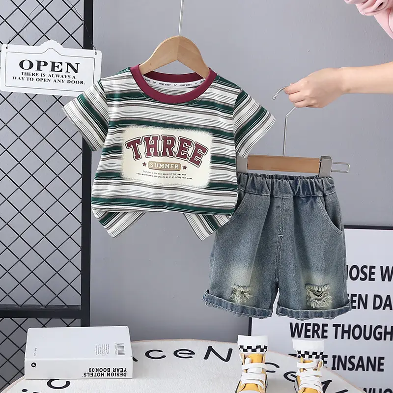 Boys Striped 2-Piece Summer Suit 1-5Yr - Image 7