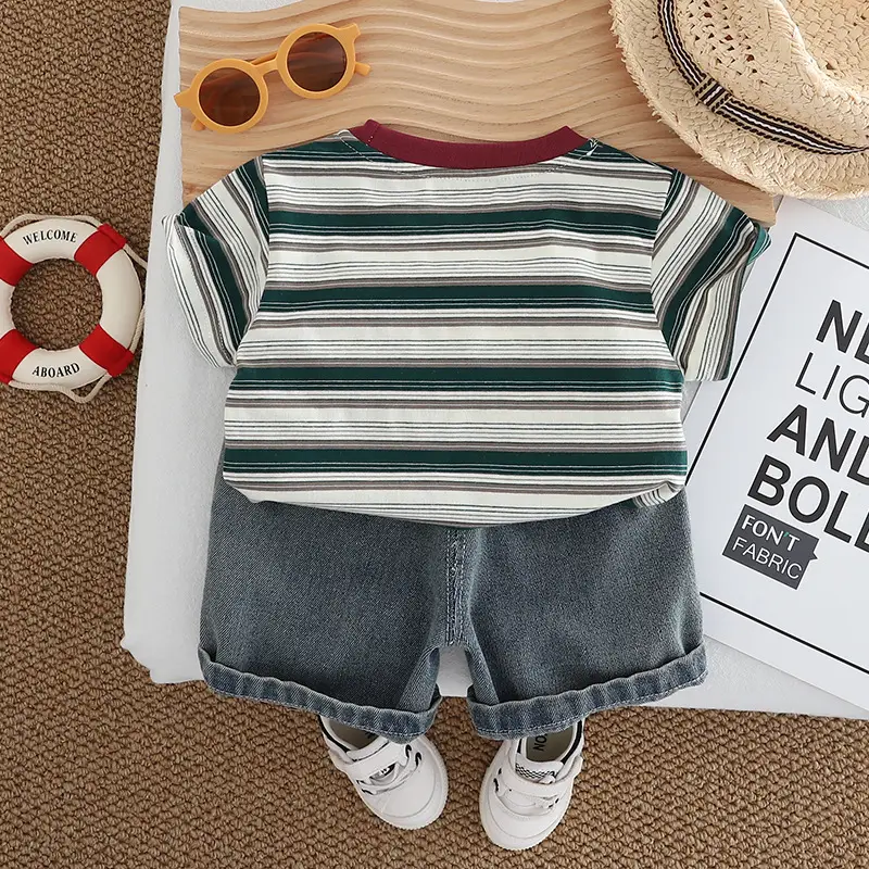 Boys Striped 2-Piece Summer Suit 1-5Yr — feature 10