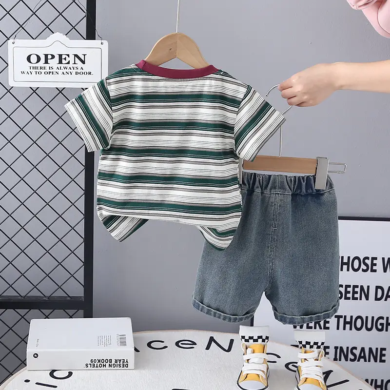 Boys Striped 2-Piece Summer Suit 1-5Yr — feature 5