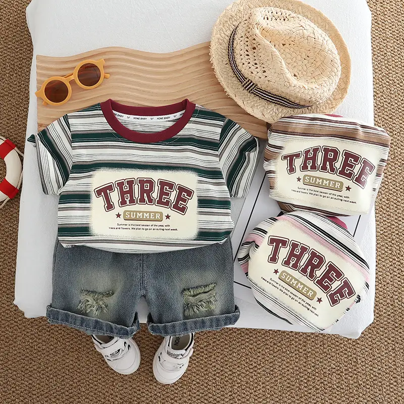 Boys Striped 2-Piece Summer Suit 1-5Yr — feature 6