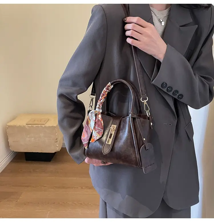 French Fashion Litchi Pattern Bucket Bag Women 2024 — feature 21
