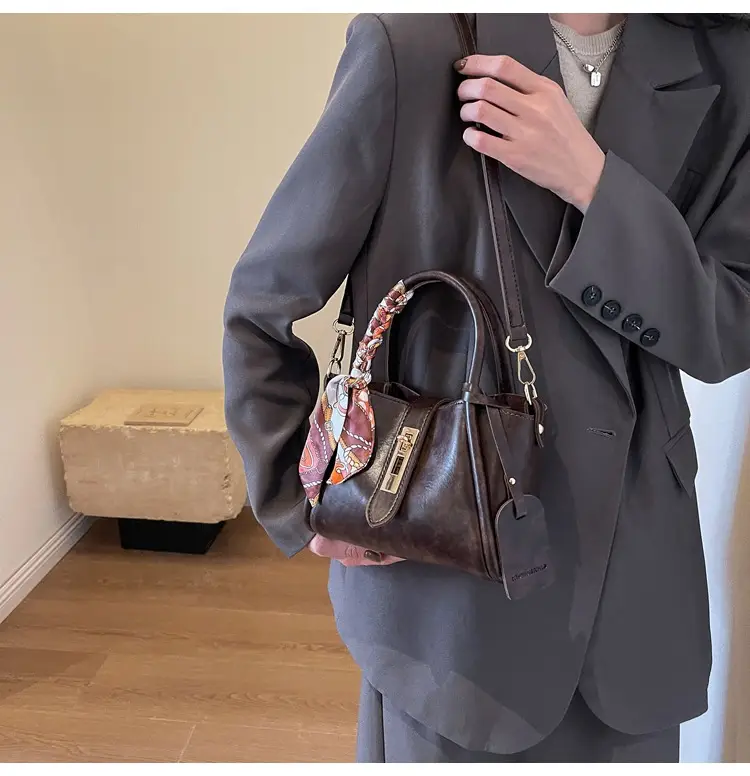 French Fashion Litchi Pattern Bucket Bag Women 2024 — feature 22