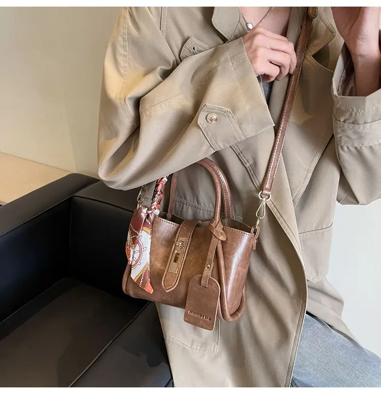 French Fashion Litchi Pattern Bucket Bag Women 2024 — feature 27