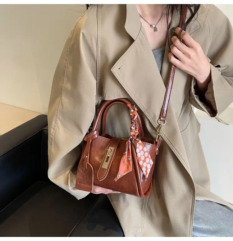 French Fashion Litchi Pattern Bucket Bag Women 2024 — feature 31