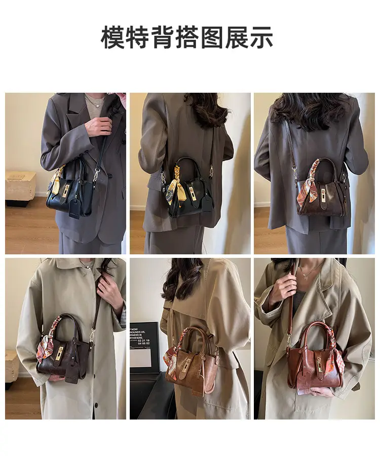 French Fashion Litchi Pattern Bucket Bag Women 2024 — feature 9